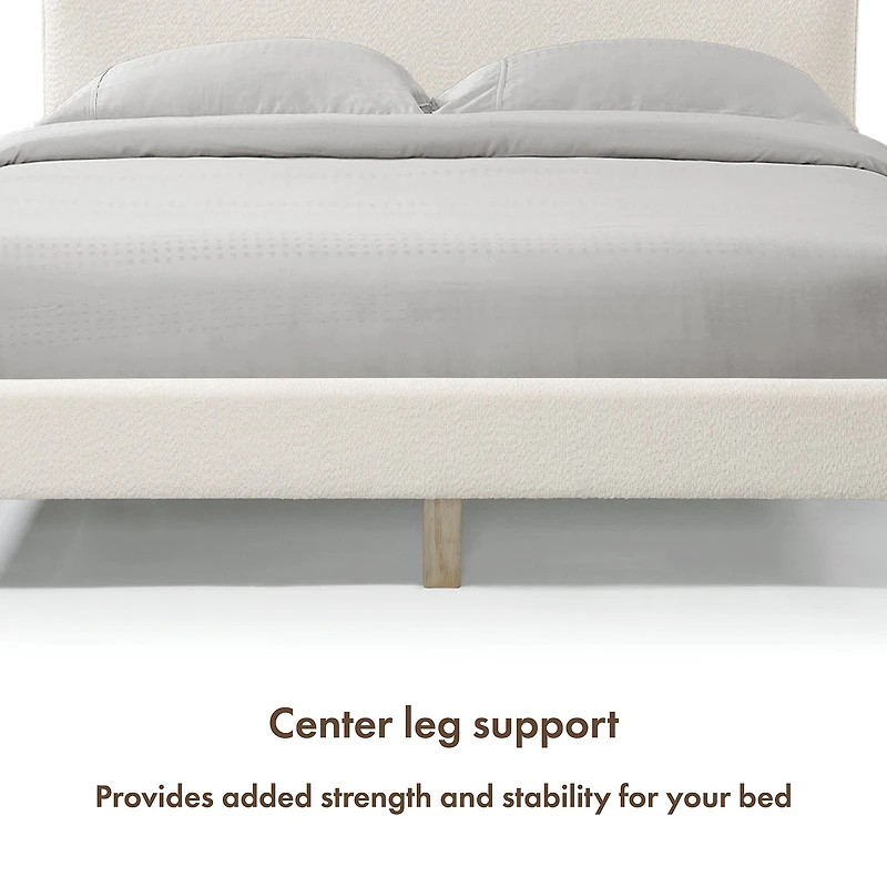Lumi Boucle Fabric Queen Bed