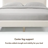Lumi Boucle Fabric Queen Bed