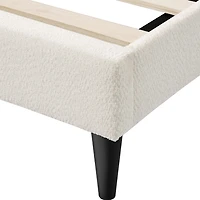 Lumi Boucle Fabric Queen Bed