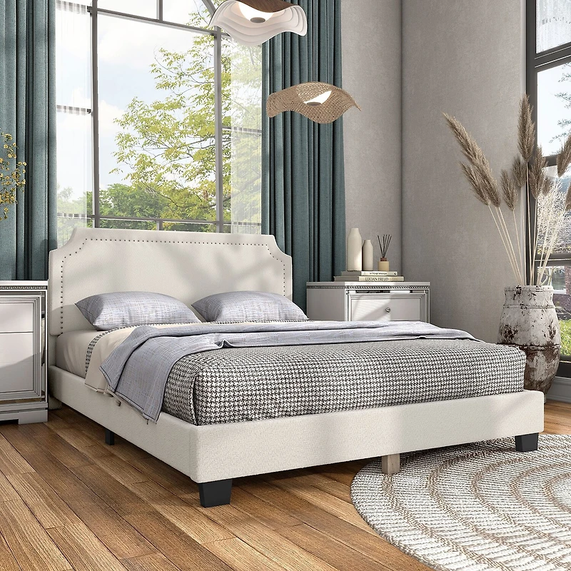 Lumi Nailhead Queen Bed