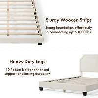 Lumi Nailhead Queen Bed