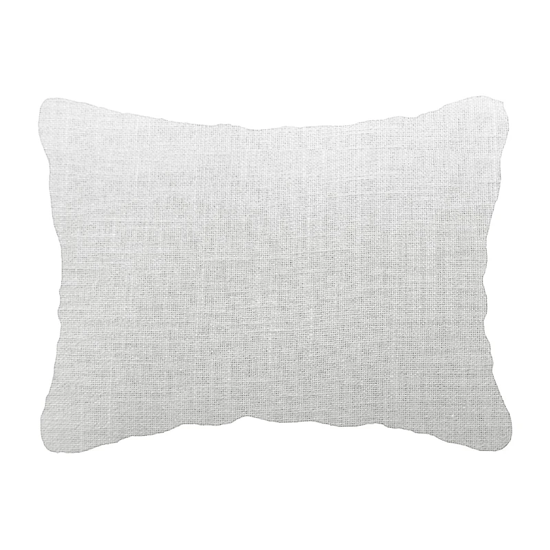 Vibhsa Vibhsa Handwoven Decorative Pillow With Bows And Frills, 14" X 24" Rectangular Throw Pillow