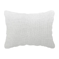 Vibhsa Vibhsa Handwoven Decorative Pillow With Bows And Frills, 14" X 24" Rectangular Throw Pillow