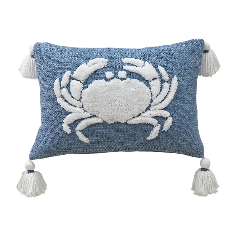 Vibhsa Vibhsa Baltic Table Tufted Pillow With Corner Tassels, 14" X 20" Rectangular Throw Pillow