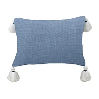 Vibhsa Vibhsa Baltic Table Tufted Pillow With Corner Tassels, 14" X 20" Rectangular Throw Pillow