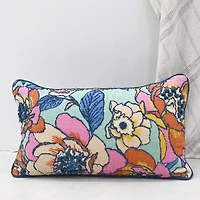 Vibhsa Vibhsa Novelty Pillow With Digital Print & Machine Embroidery 14" X 24" Rectangular Throw Pillow