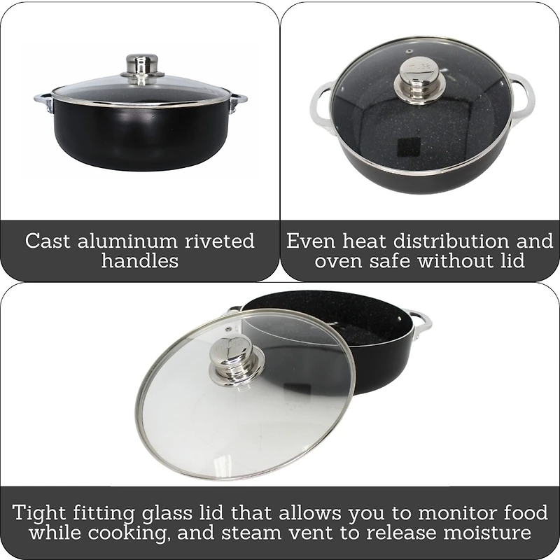 IMUSA Bistro Ceramic 4.4-qt. Caldero with Lid