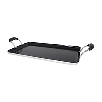 IMUSA Bistro Ceramic 17X10" Double Burner Griddle with Cool Touch Handles