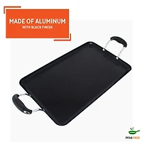 IMUSA Bistro Ceramic 17X10" Double Burner Griddle with Cool Touch Handles