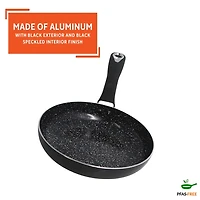 IMUSA Bistro-Cera Ceramic Speckled 8" Fry Pan with Cool Touch Handle