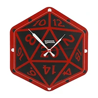 DUNGEONS & DRAGONS Analog Mdf Wall-Hanging D20 Dice Wall Clock