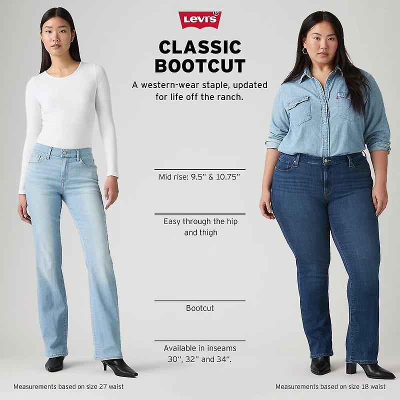 Levi's® Womens Plus Mid Rise Classic Bootcut Jean