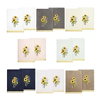 Linum Home Textiles Girasol 2-pc. Embellished Floral Bath Towel