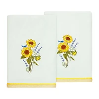 Linum Home Textiles Girasol 2-pc. Embellished Floral Bath Towel