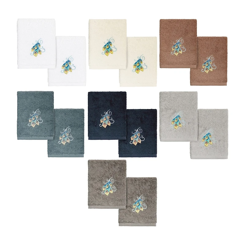 Linum Home Textiles Penelope 2-pc. Embellished Washcloth
