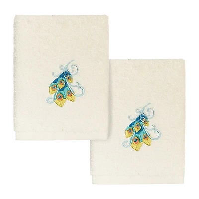 Linum Home Textiles Penelope 2-pc. Embellished Washcloth