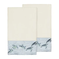 Linum Home Textiles Mia 2-pc. Embellished Animal Bath Towel