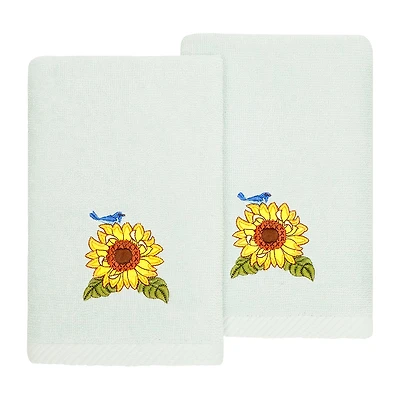 Linum Home Textiles Girasol 2-pc. Embellished Fingertip Towel