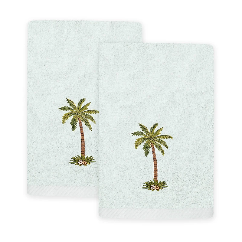 Linum Home Textiles Palmera 2-pc. Embellished Fingertip Towel