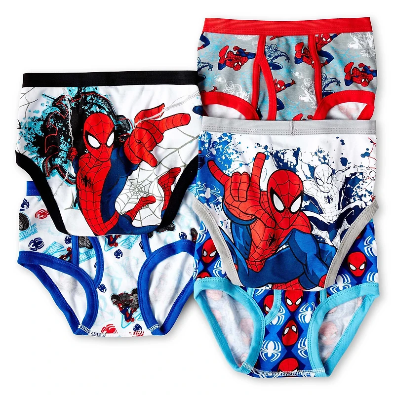 Little Boys Spiderman 5 Pack Briefs Bup5216