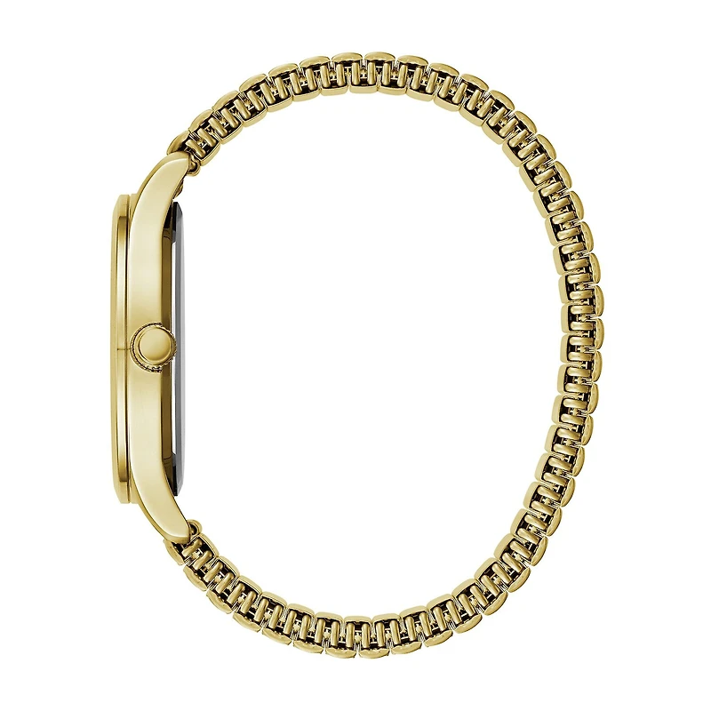 Caravelle Designed By Bulova Mens Gold Tone Stainless Steel Bracelet Watch 44b117