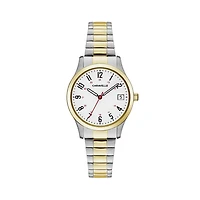 Caravelle Designed By Bulova Womens Two Tone Stainless Steel Bracelet Watch 45m111