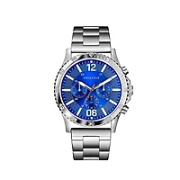 Caravelle Designed By Bulova Mens Chronograph Silver Tone Stainless Steel Bracelet Watch 43a145