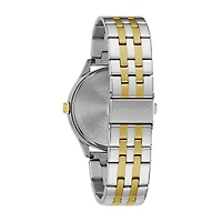 Caravelle Designed By Bulova Mens Two Tone Stainless Steel Bracelet Watch 45b148