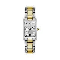 Caravelle Designed By Bulova Womens Two Tone Stainless Steel Bracelet Watch 45l167