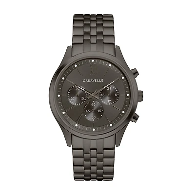 Caravelle Designed By Bulova Mens Chronograph Stainless Steel Bracelet Watch 45a141