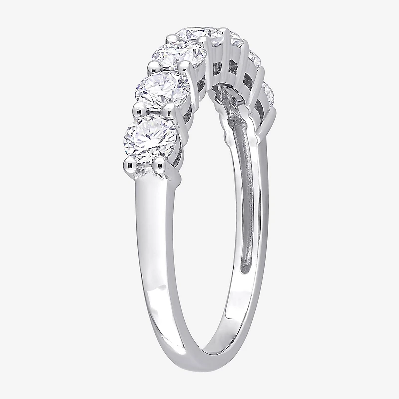Womens 1 CT. T.W. Lab Created White Moissanite 10K Gold Eternity Band