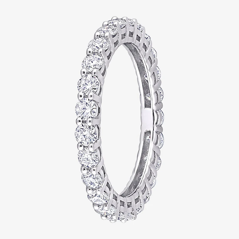 Womens 2.5MM 1 1/2 CT. T.W. Lab Created White Moissanite 10K Gold Eternity Band