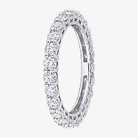 Womens 2.5MM 1 1/2 CT. T.W. Lab Created White Moissanite 10K Gold Eternity Band
