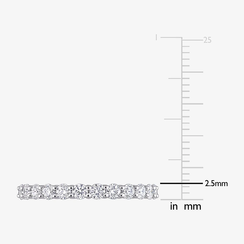 Womens 2.5MM 1 1/2 CT. T.W. Lab Created White Moissanite 10K Gold Eternity Band
