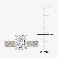 Womens 1/ CT. T.W. Lab Created White Moissanite 14K Gold Bridal Set