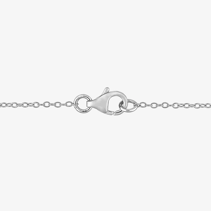 Womens 1 1/2 CT. T.W. Lab Created White Moissanite Sterling Silver 18 Inch Pendant Necklace