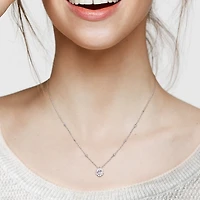 Womens 1 1/2 CT. T.W. Lab Created White Moissanite Sterling Silver 18 Inch Pendant Necklace