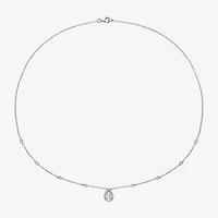 Womens 1 1/2 CT. T.W. Lab Created White Moissanite Sterling Silver 18 Inch Pendant Necklace