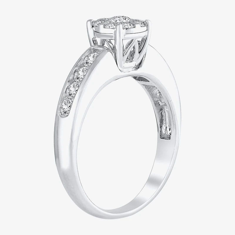 Round 1 CT.T.W. Natural Diamond Side Stone Bridal Set 10K or 14K Gold