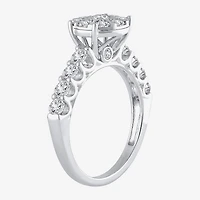 Womens CT. T.W. Natural White Diamond 14K Gold Round Halo Bridal Set