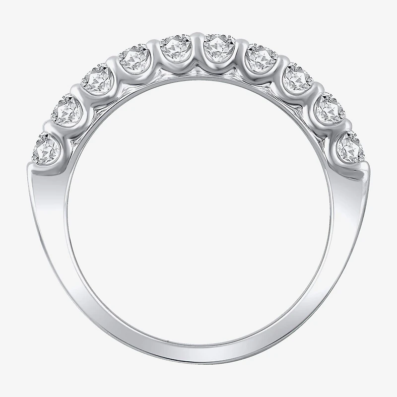Womens CT. T.W. Natural White Diamond 14K Gold Round Halo Bridal Set