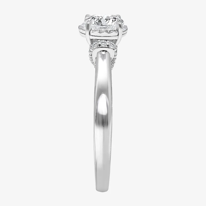(I / I1) Womens 1 CT. T.W. Lab Grown White Diamond 10K or 14K Gold Oval Solitaire Engagement Ring
