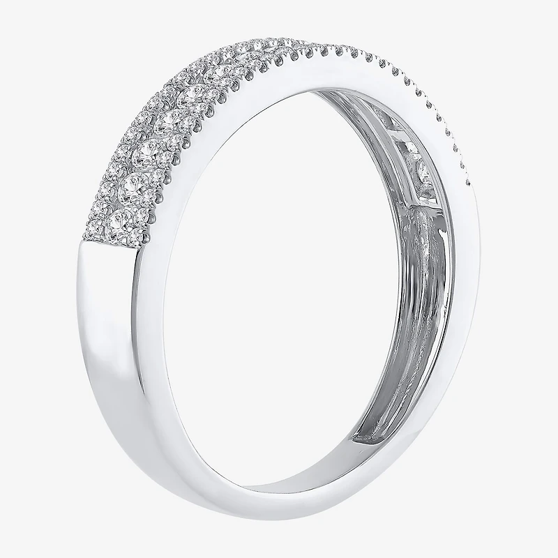 Womens 1/2 CT. T.W. Natural White Diamond 14K Gold Anniversary Wedding Band