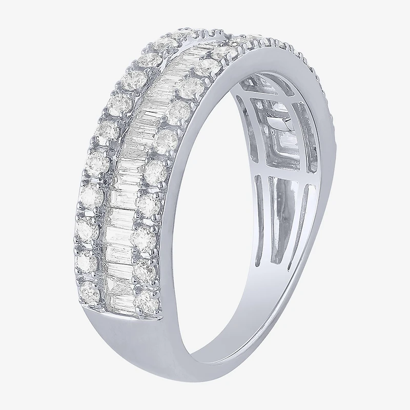Womens 2.5MM 1 CT. T.W. Natural White Diamond 14K Gold Anniversary Wedding Band