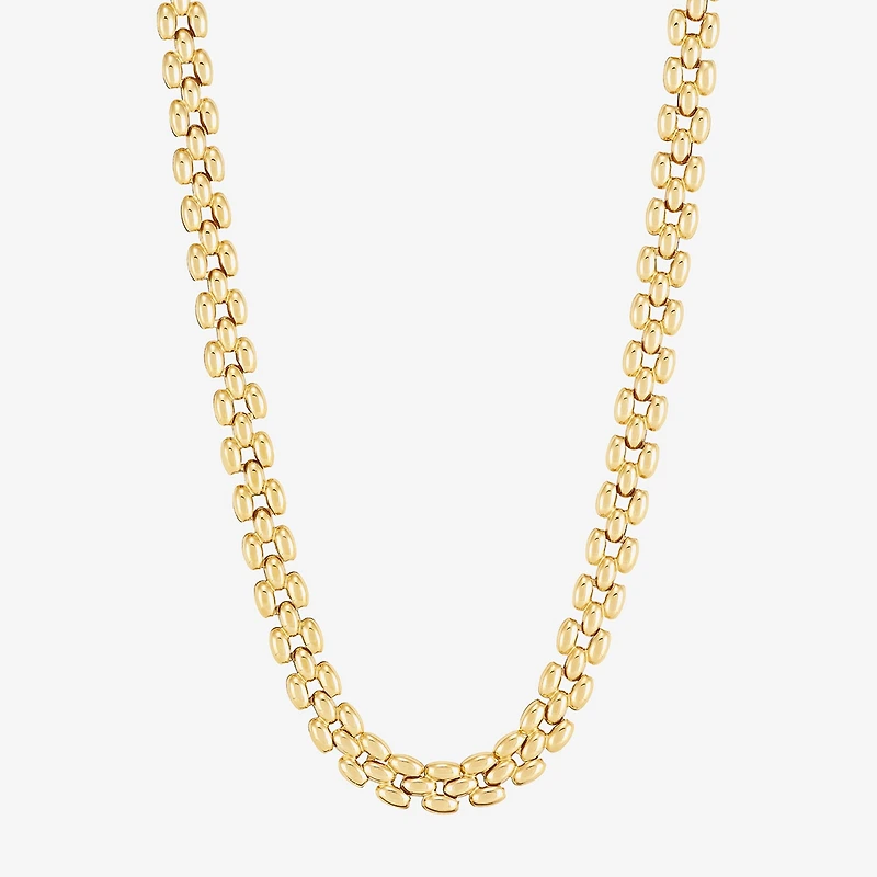 Womens 14K Gold 18 Inch Link Necklace