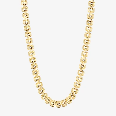 Womens 14K Gold 18 Inch Link Necklace