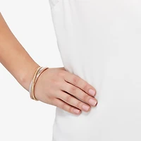 Made in Italy Womens 14K Tri-Color Gold Bangle Bracelet