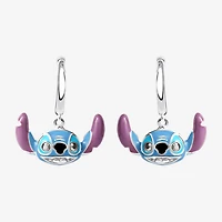 Disney Collection Girls Sterling Silver 16.1mm Lilo & Stitch Hoop Earrings