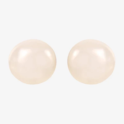 White Cultured Freshwater Pearl 14K Gold 4.1mm Stud Earrings