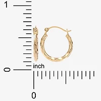 Girls 14K Gold 13.2mm Hoop Earrings